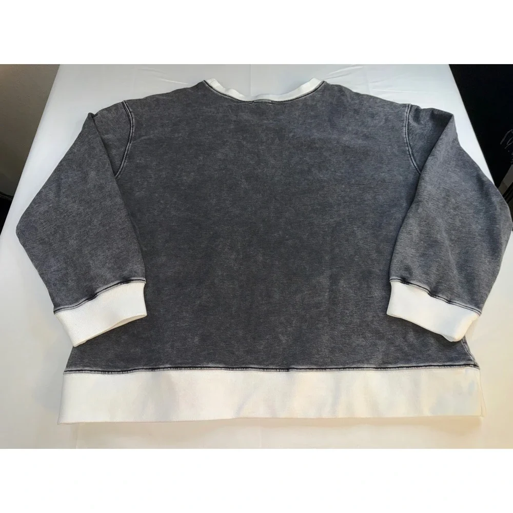 White‎ Birch Mineral Wash Sweatshirt Womens Large Charcoal Grey Cotton T10903XL